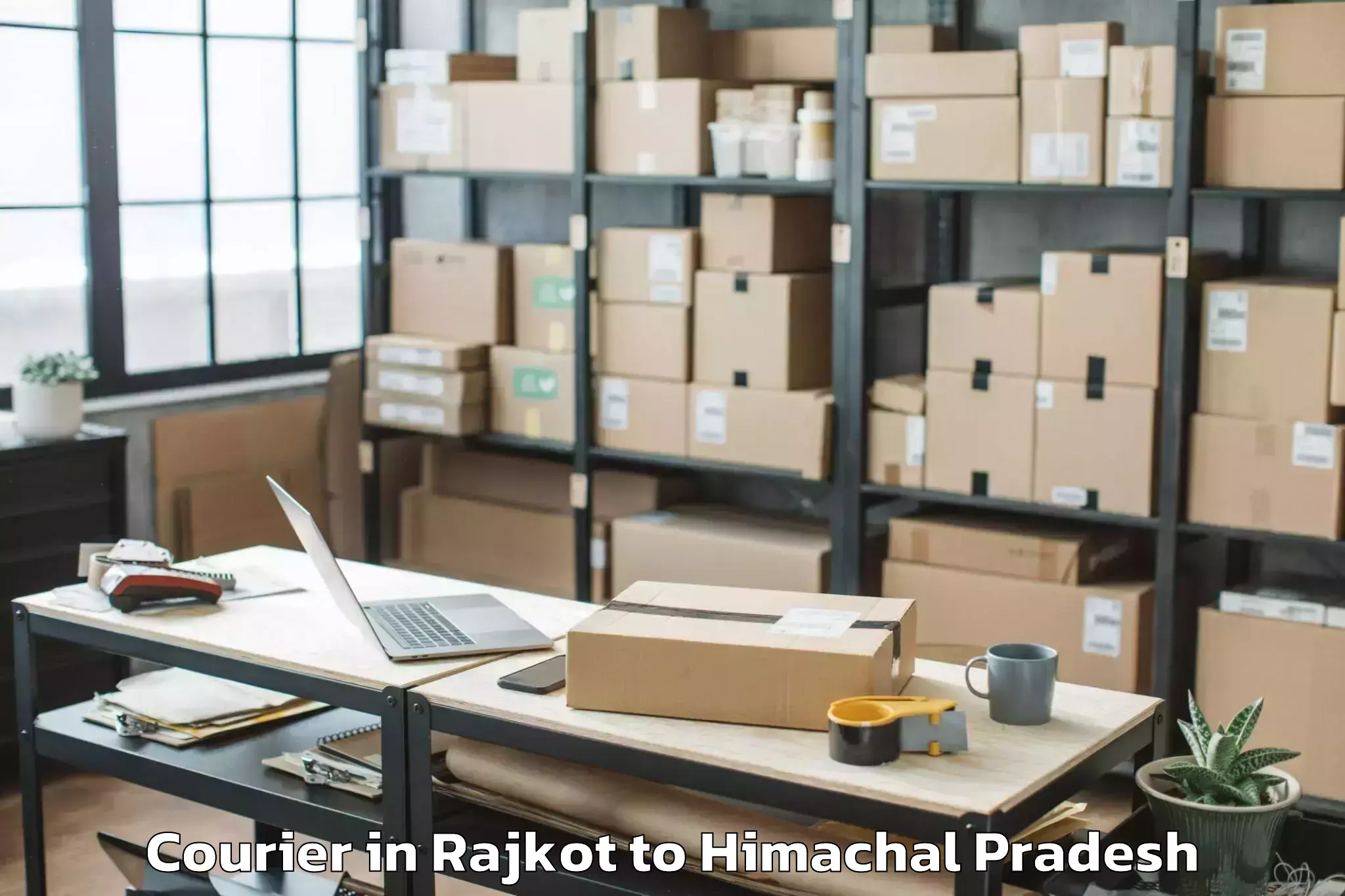 Book Rajkot to Pandoh Courier